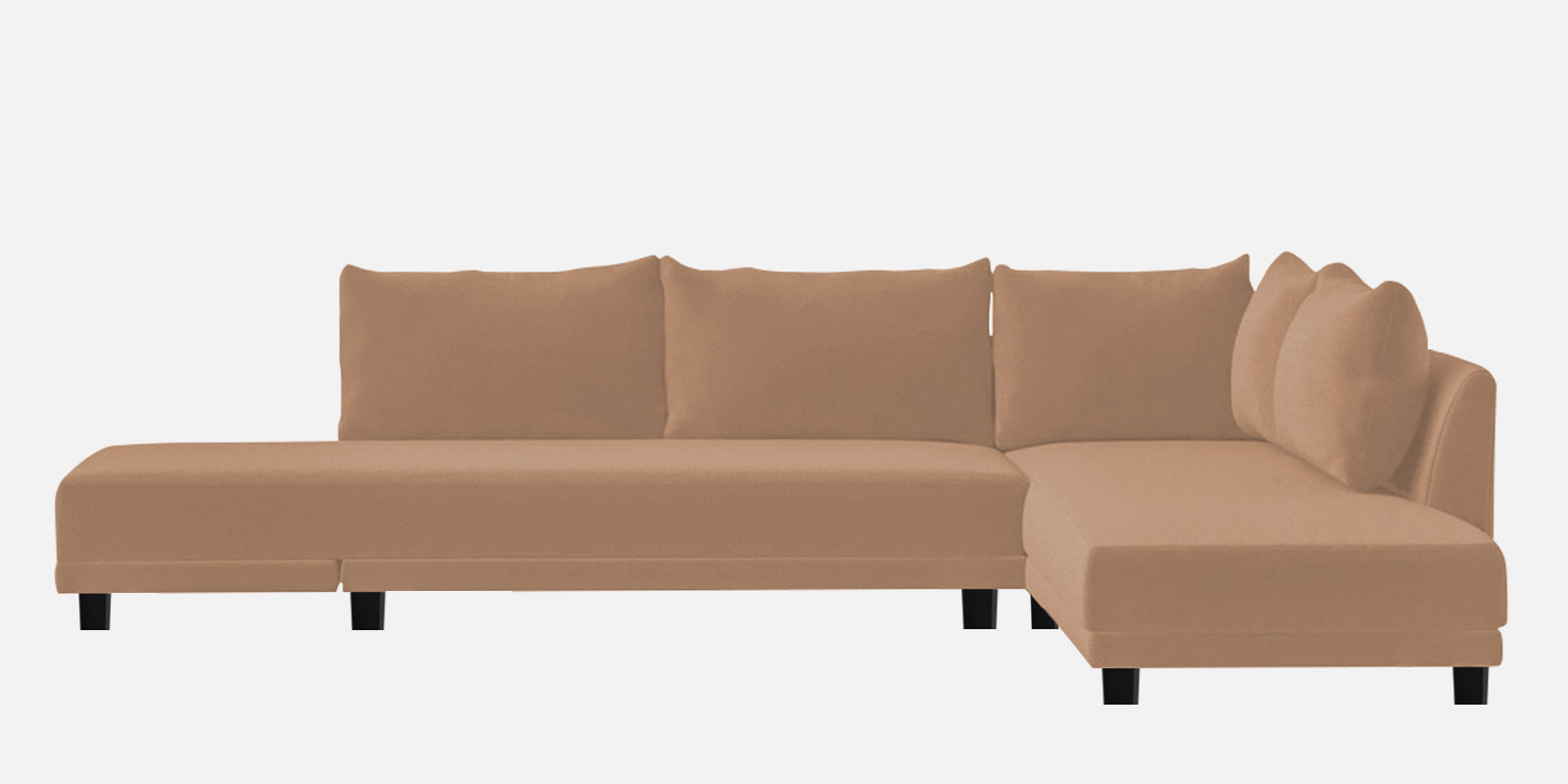 Ira Fabric LHS 6 Seater Sofa Cum Bed In Cosmic Beige Colour