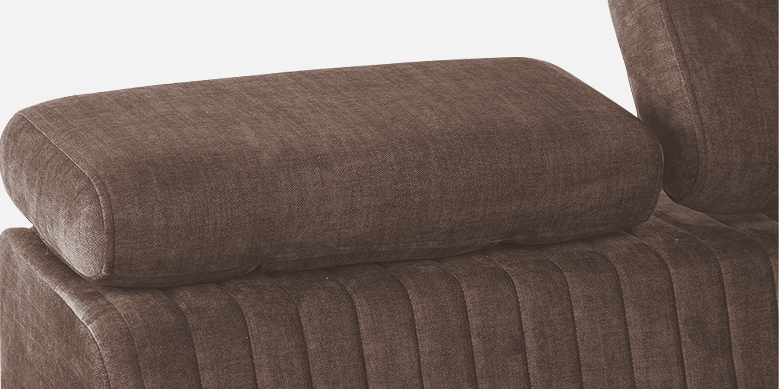 Draco Fabric Corner Sofa in Ginger Brown Colour