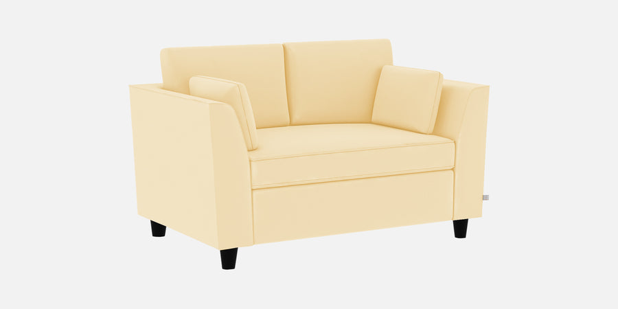 Bristo Velvet 2 Seater Sofa In Sandy Beige Colour With Storage - Febonic Living