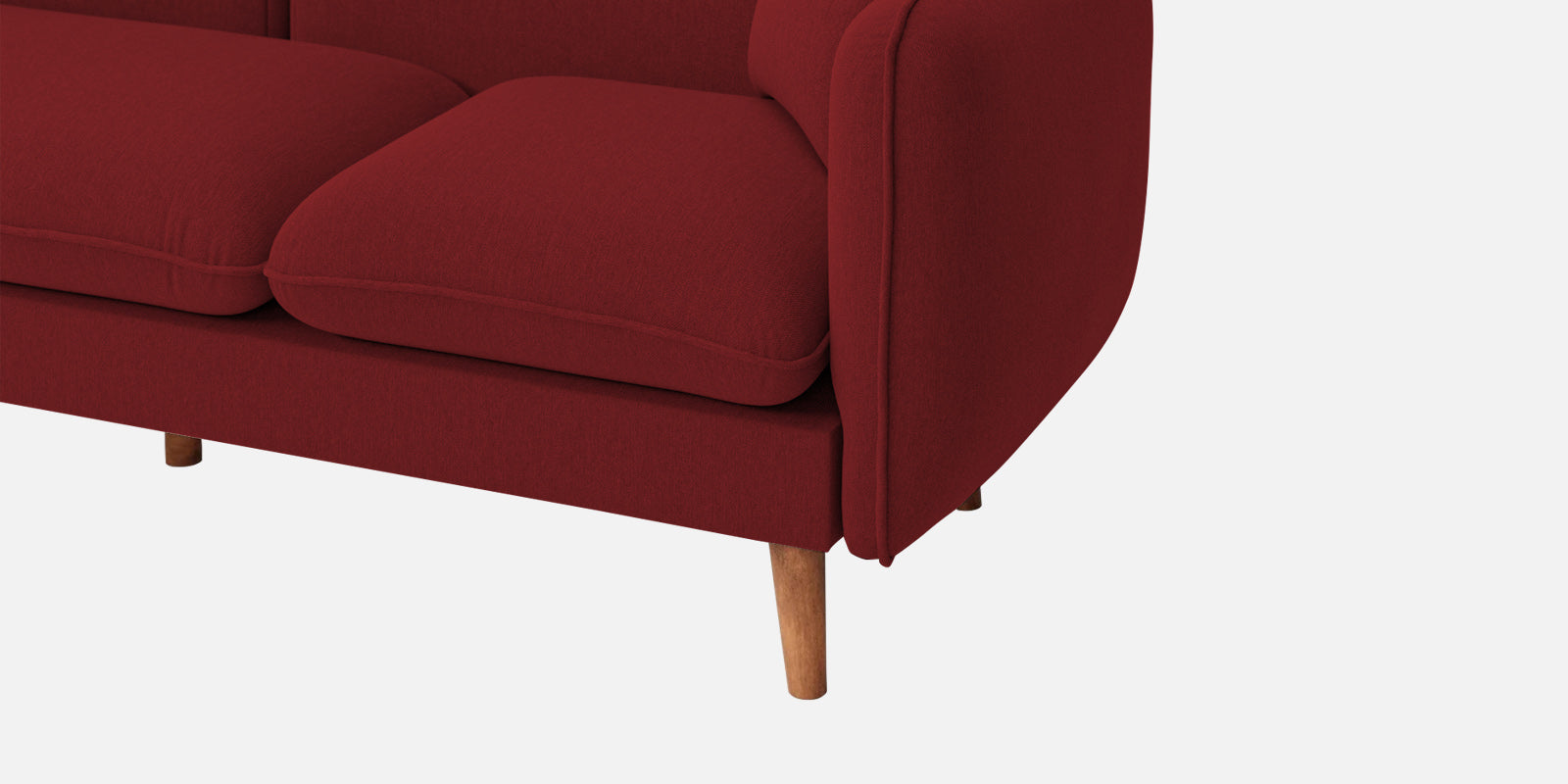 Reva Fabric 3 Seater Sofa In Corel Red Colour