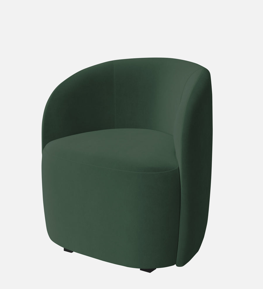 Lucky Velvet Lounge Chair In Amazon Green Colour - Febonic Living