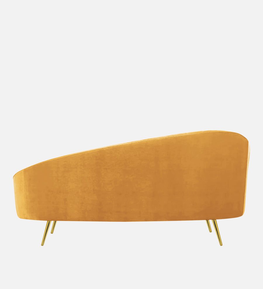 Cely Velvet Rhs Chaise Lounger In Turmeric Yellow Colour - Febonic Living