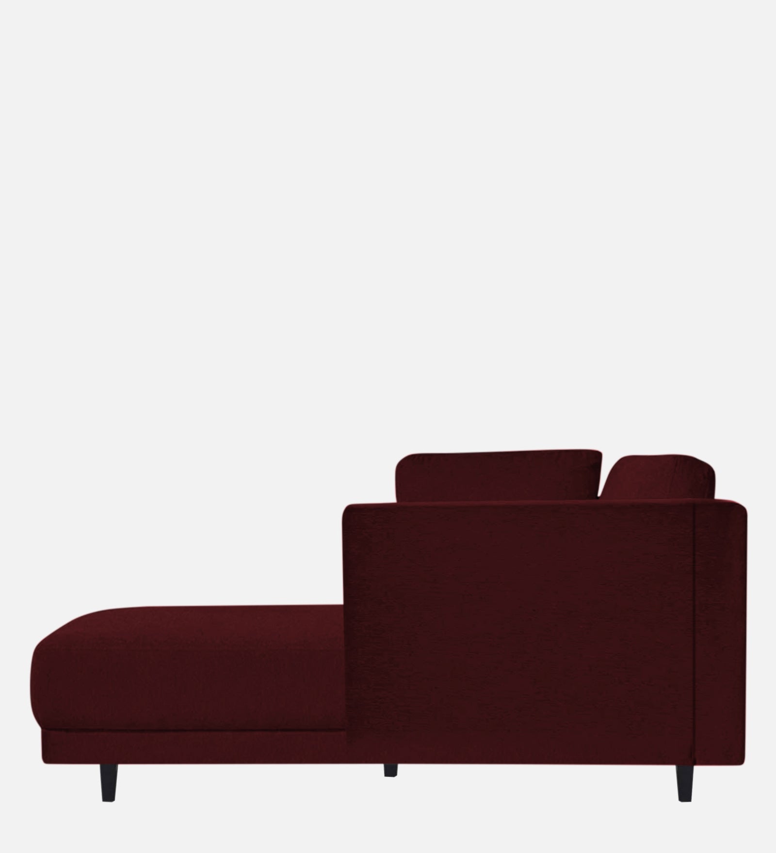 Jonze Velvet RHS Chaise Lounger in Blood Maroon Colour