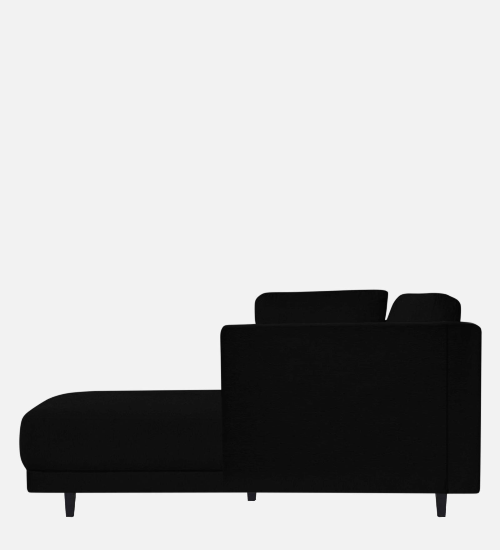 Jonze Velvet RHS Chaise Lounger in Adam Black Colour