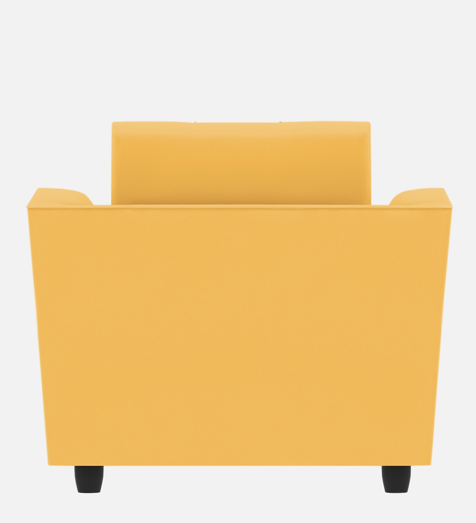 Nestin Velvet 1 Seater Sofa in Turmeric Yellow Colour