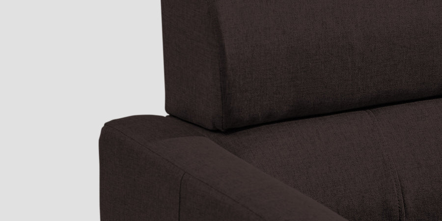 Devo Fabric 2 Seater Sofa In Dark Brown Colour - Febonic Living