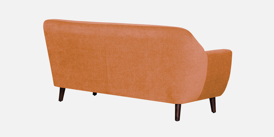 German Fabric 3 Seater Sofa In Dark Orange Colour - Febonic Living