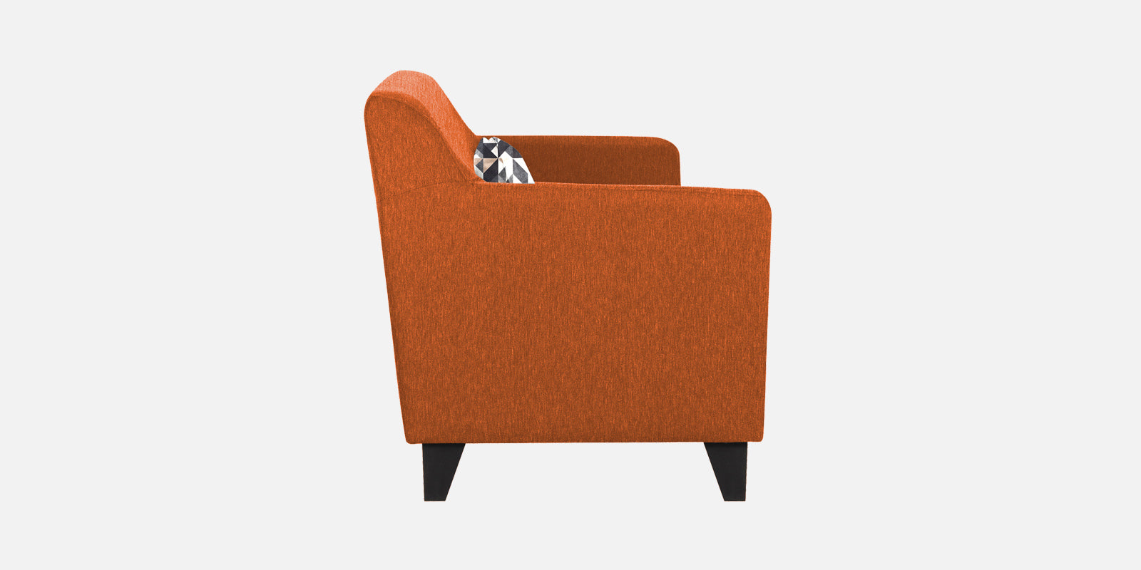 Melaan Fabric 3 Seater Sofa In Vivid Orange Colour