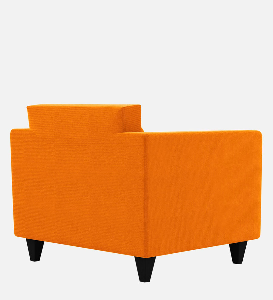 Nipul Fabric 1 Seater Sofa In Vivid Orange Colour - Febonic Living