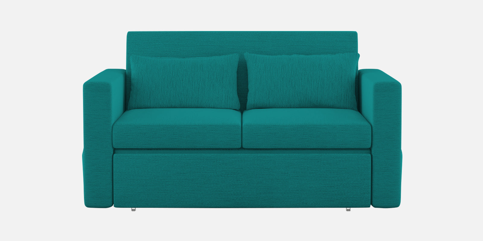 River Fabric 2 Seater Pull Out Sofa Cum Bed In Sea Green Colour