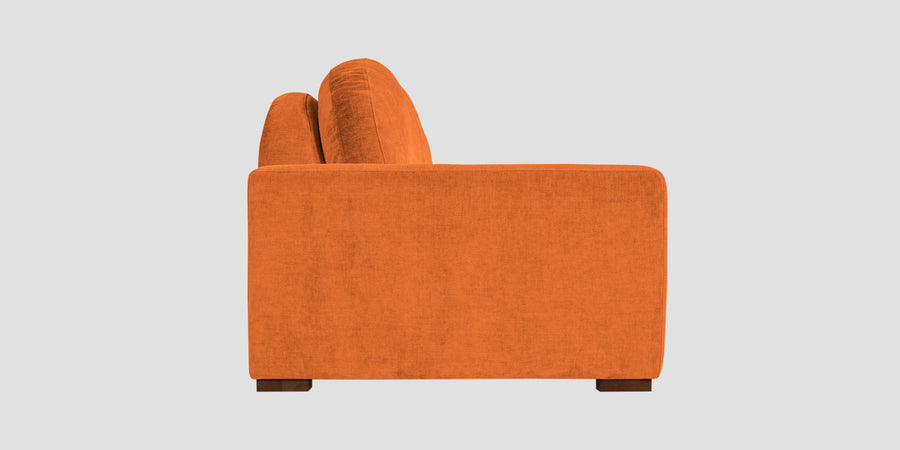 Dara Fabric 2 Seater Sofa In Vivid Orange Colour - Febonic Living