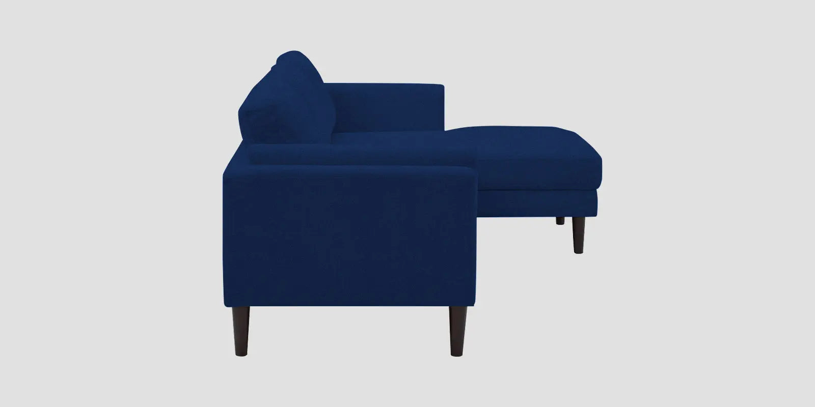 Creata Fabric LHS Sectional Sofa (2+Lounger) In Royal Blue Colour Febonic Living