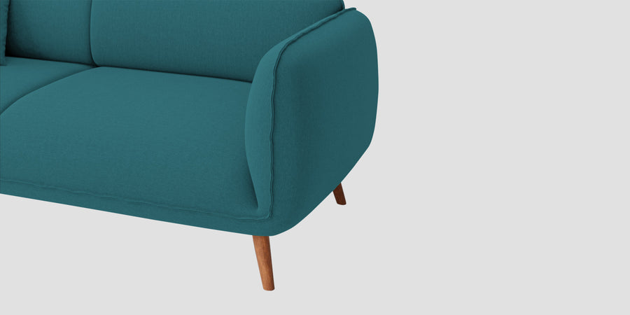 Zia Fabric 2 Seater Sofa In Water Blue Colour - Febonic Living