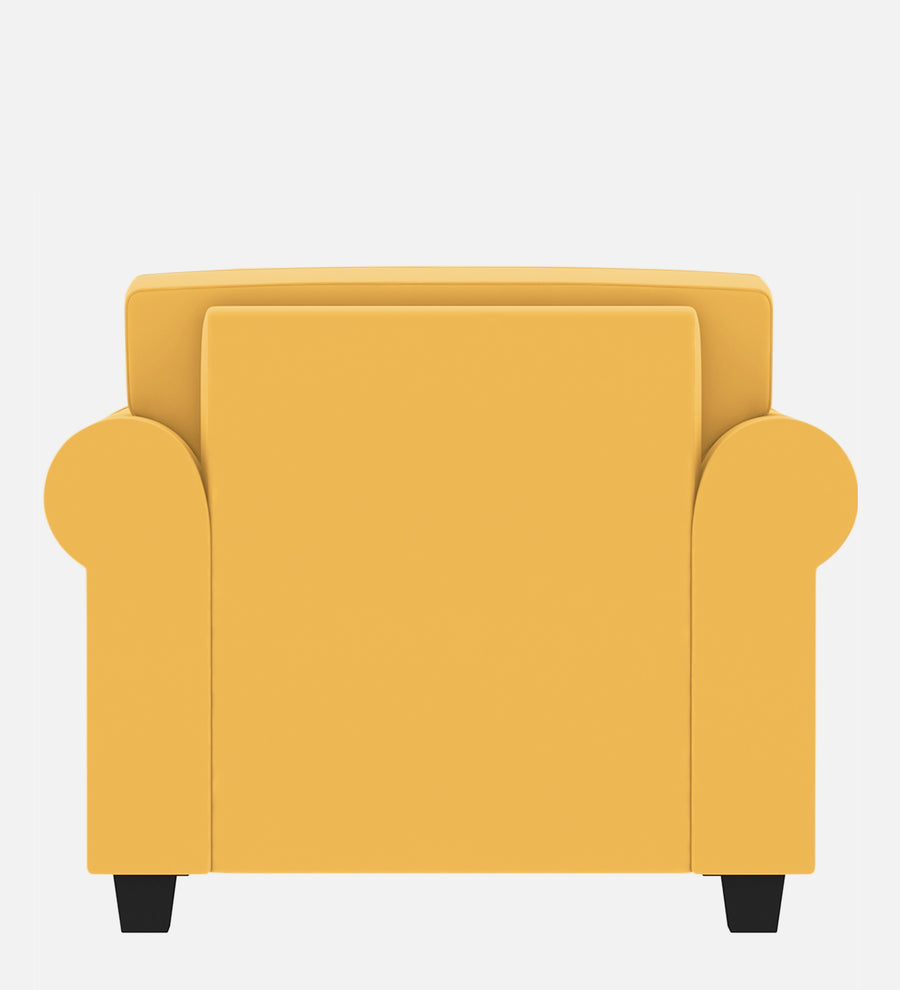 Numonk Velvet 1 Seater Sofa In Turmeric Yellow Colour - Febonic Living