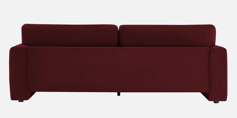 Kosta Velvet 3 Seater Sofa In Blood Maroon Colour - Febonic Living
