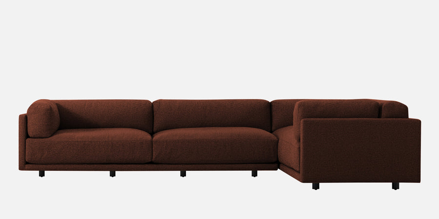 Nixon Fabric 6 Seater Lhs Corner Sofa In Coffee Brown Colour - Febonic Living