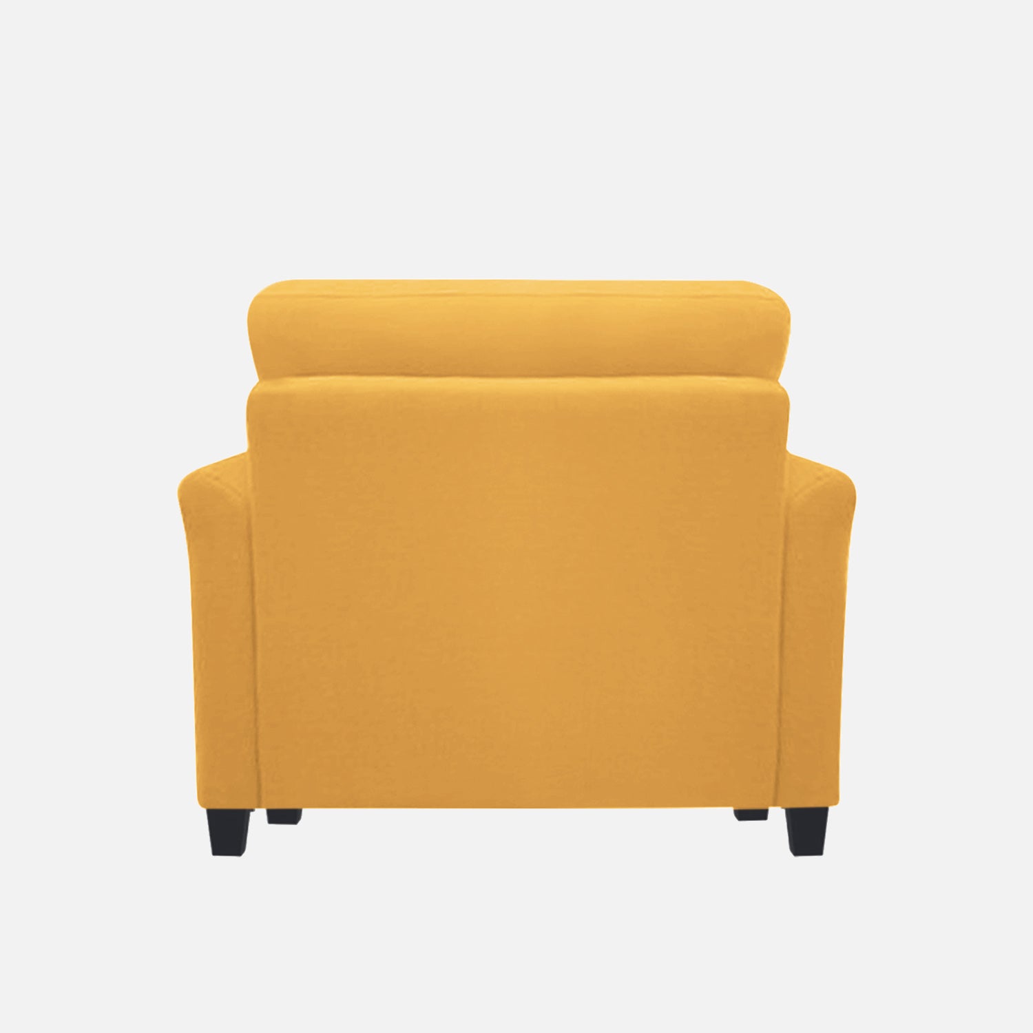 Daroo Velvet 1 Seater Sofa In Turmeric Yellow Colour