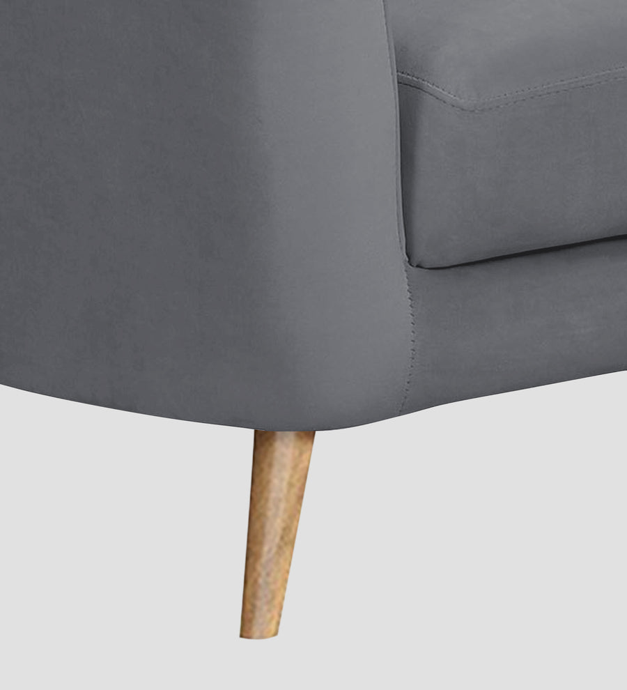 Kaylee Velvet 1 Seater Sofa In Pubble Grey Colour - Febonic Living