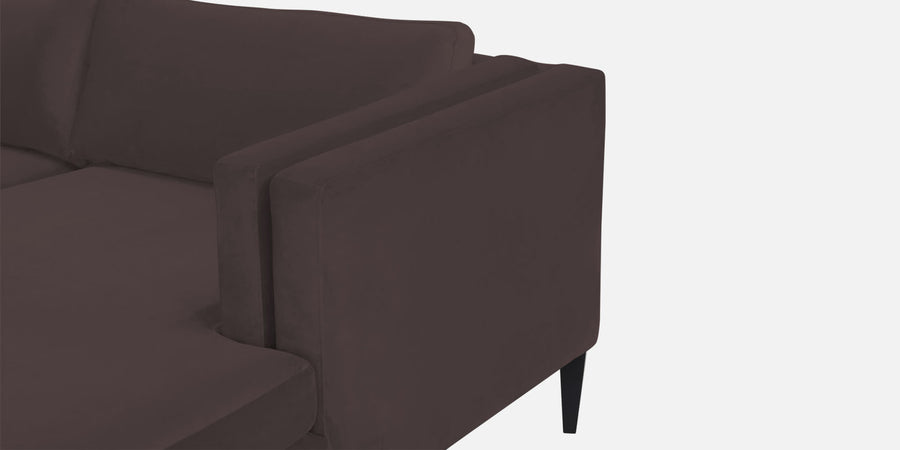 Jasper Velvet Rhs Sectional Sofa 3 Lounger In Mocha Brown Colour - Febonic Living