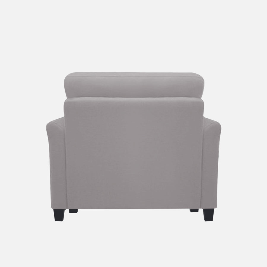 Daroo Velvet 1 Seater Sofa In Concrete Grey Colour - Febonic Living