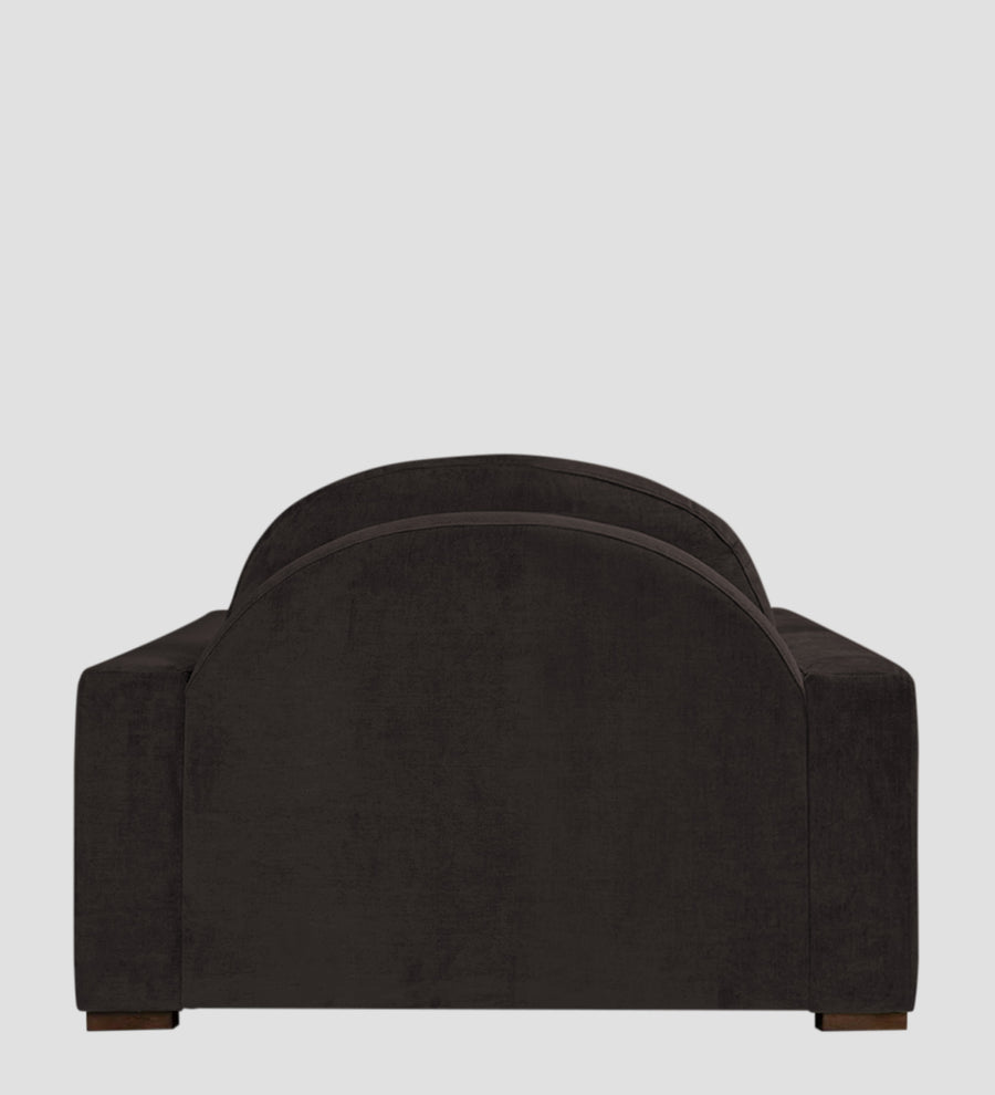 Dara Fabric 1 Seater Sofa In Cara Brown Colour - Febonic Living