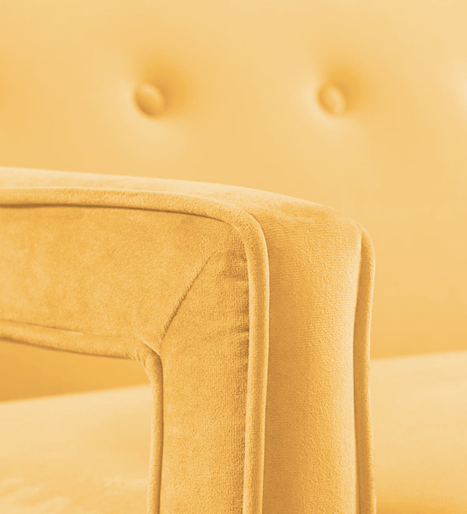 Daffy Velvet 1 Seater Sofa In Turmeric Yellow Colour