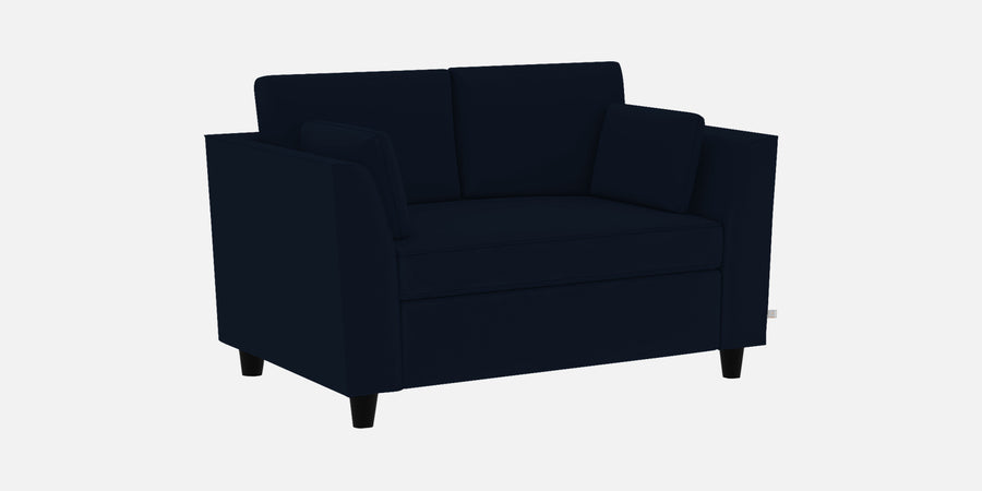 Bristo Velvet 2 Seater Sofa In Dark Blue Colour With Storage - Febonic Living