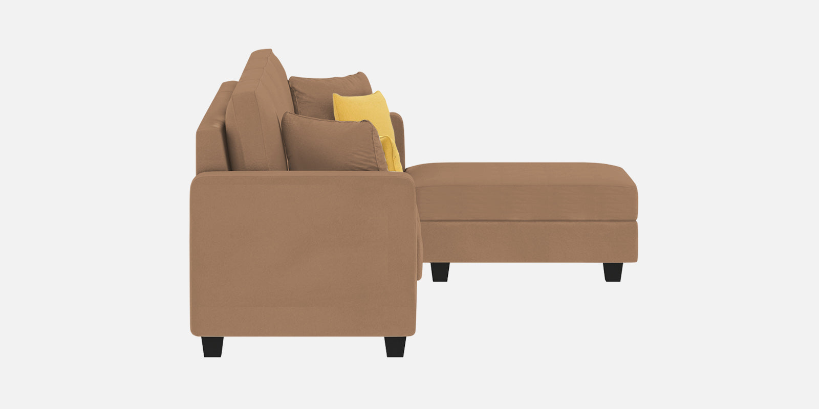 Nabi Fabric LHS Sectional Sofa (3+Lounger) In Cosmic Beige Colour - Febonic Living
