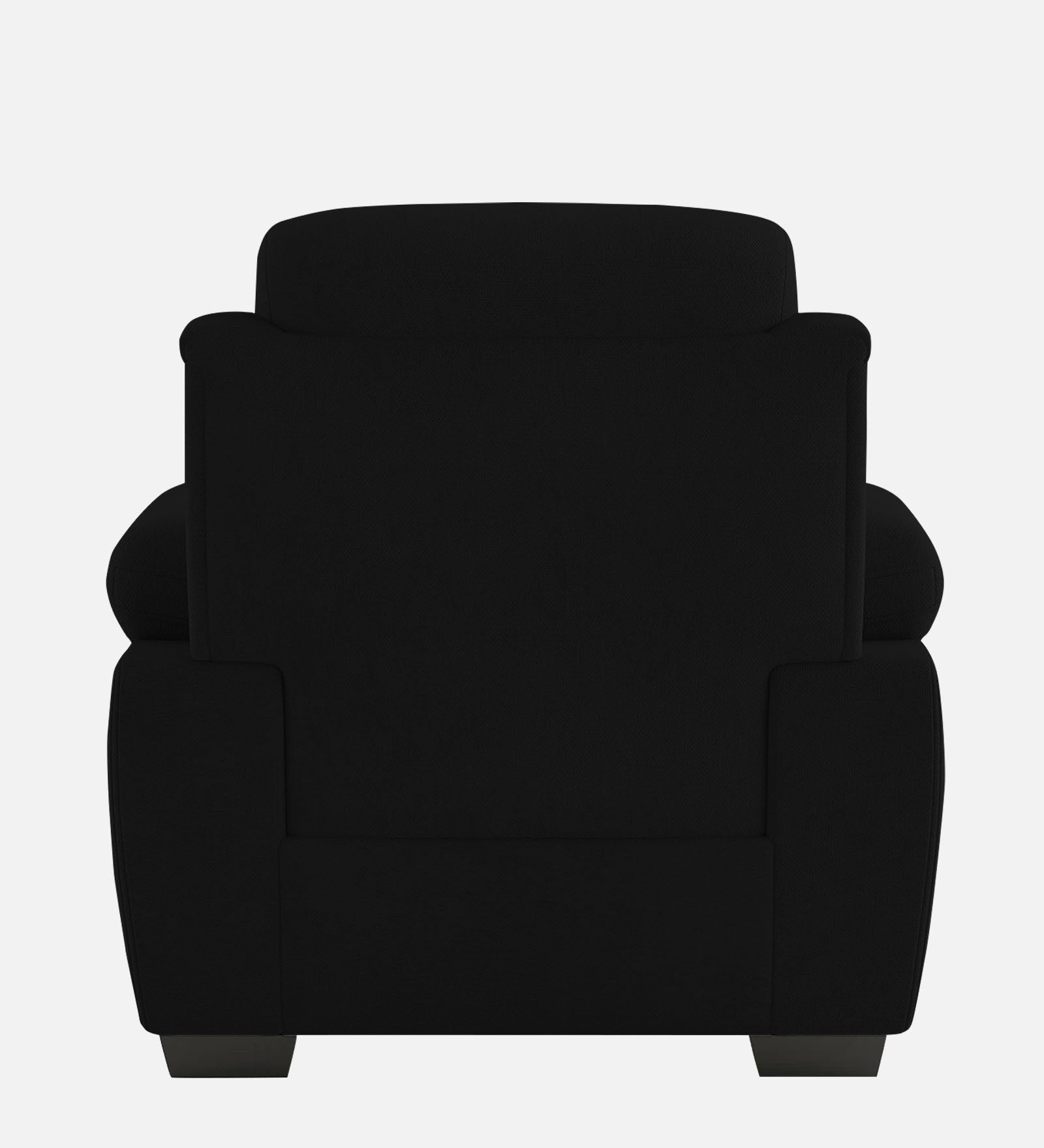 Miranda Velvet 1 Seater Sofa in Adam Black Colour