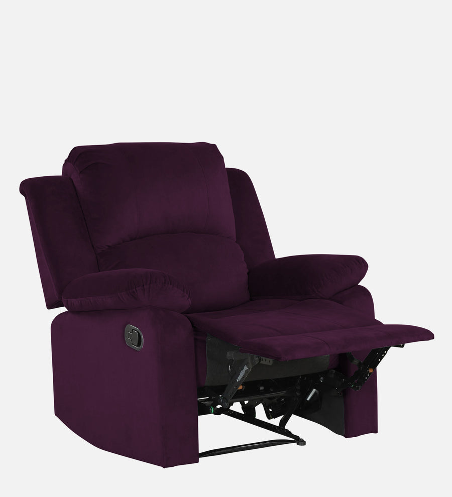 Henry Fabric 1 Seater Motorized Recliner In Greek Purple Colour - Febonic Living