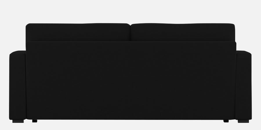 Rocky Fabric 3 Seater Pull Out Sofa Cum Bed In Zed Black Colour With Storage - Febonic Living