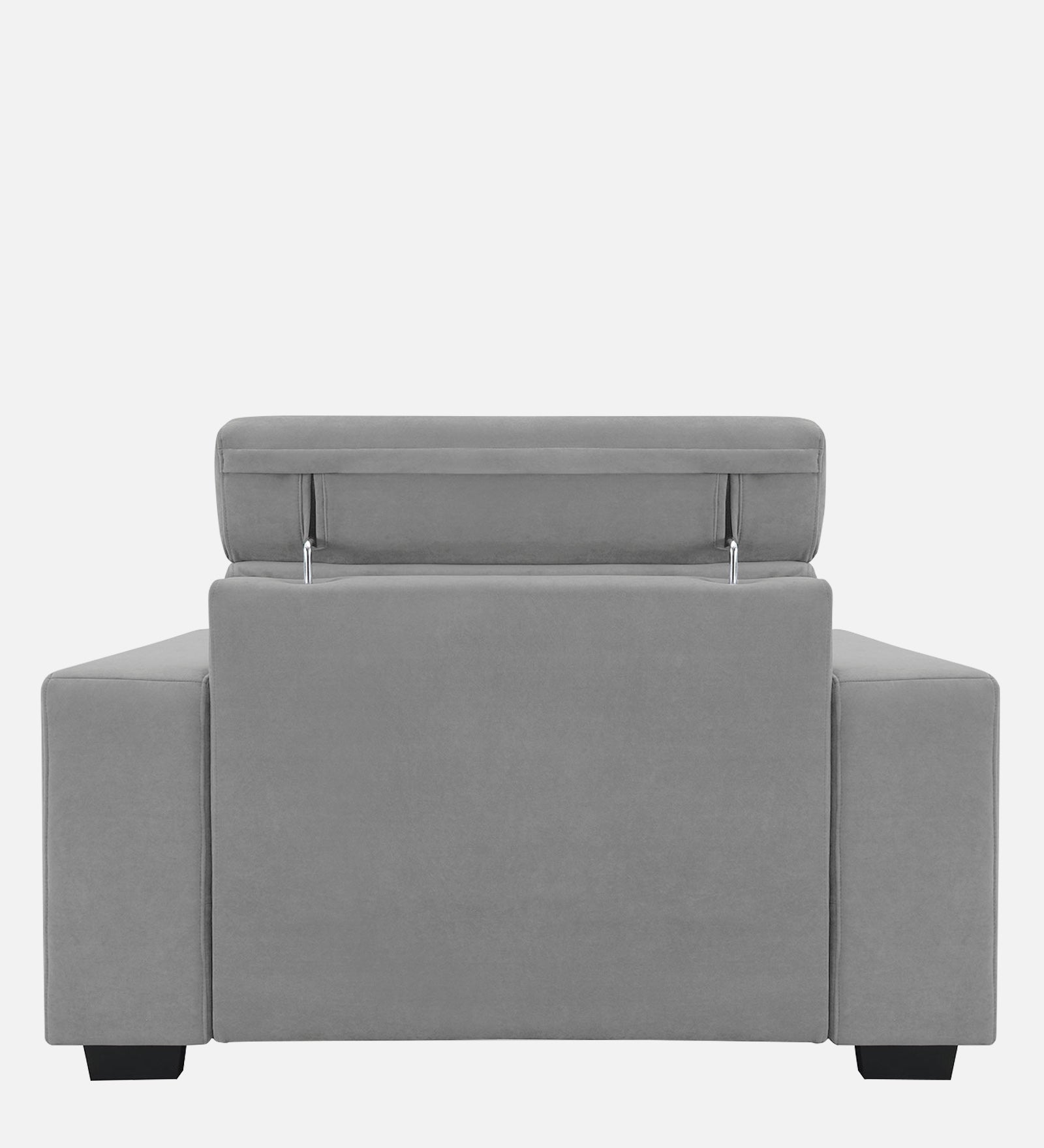 Hiro Fabric 1 Seater Sofa In  Smoke Grey Colour - Febonic Living
