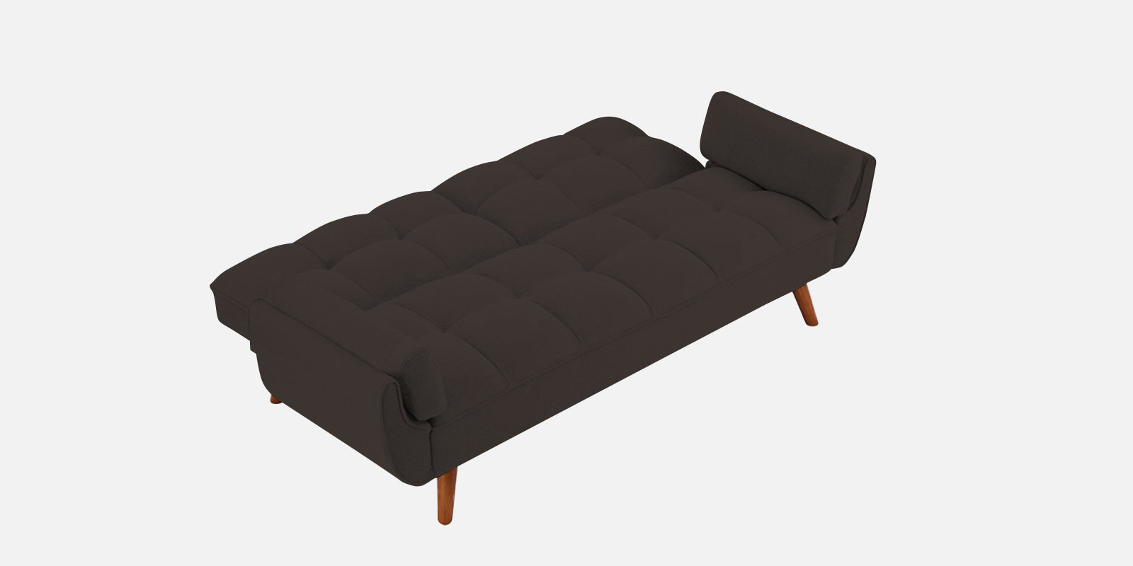 Melano Fabric 3 Seater Convertible Sofa Cum Bed in Core Brown Colour