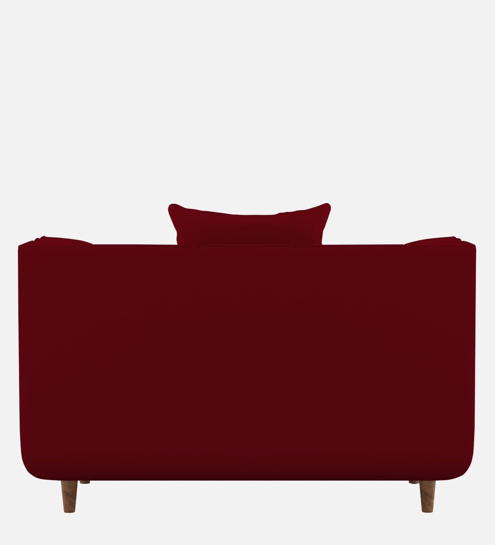 Sumo Velvet 1 Seater Sofa in Cherry Red Colour