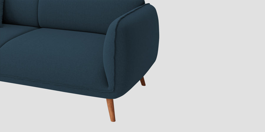 Zia Fabric 3 Seater Sofa In Cool Blue Colour - Febonic Living