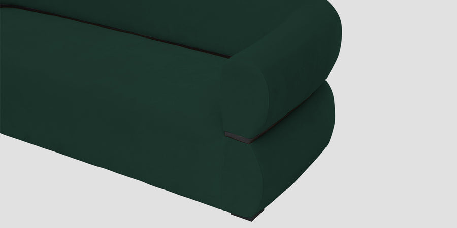 Kula Velvet 3 Seater Sofa In Forest Green Colour - Febonic Living