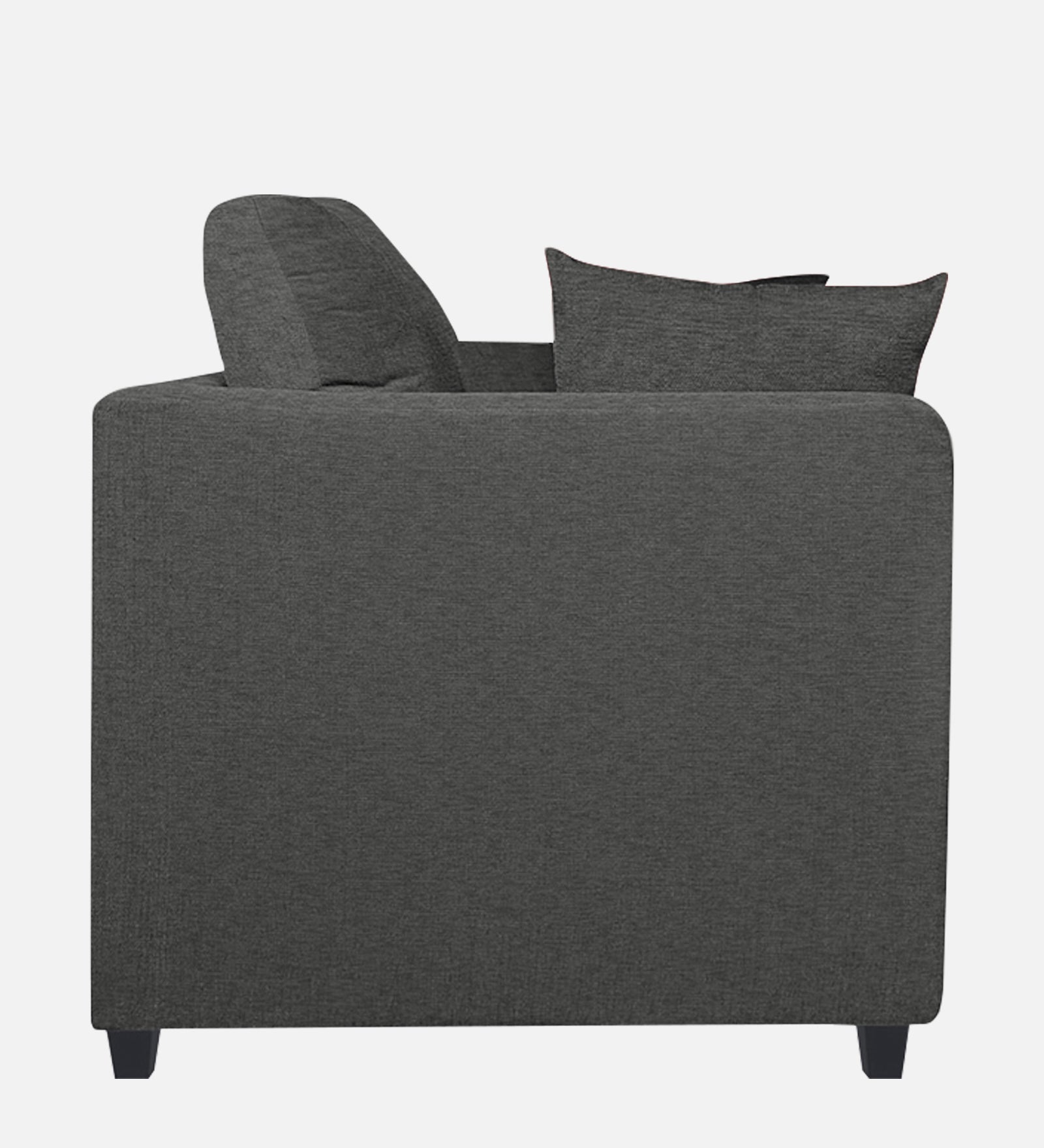 Nuska Fabric 1 Seater Sofa in Charcoal Grey Colour