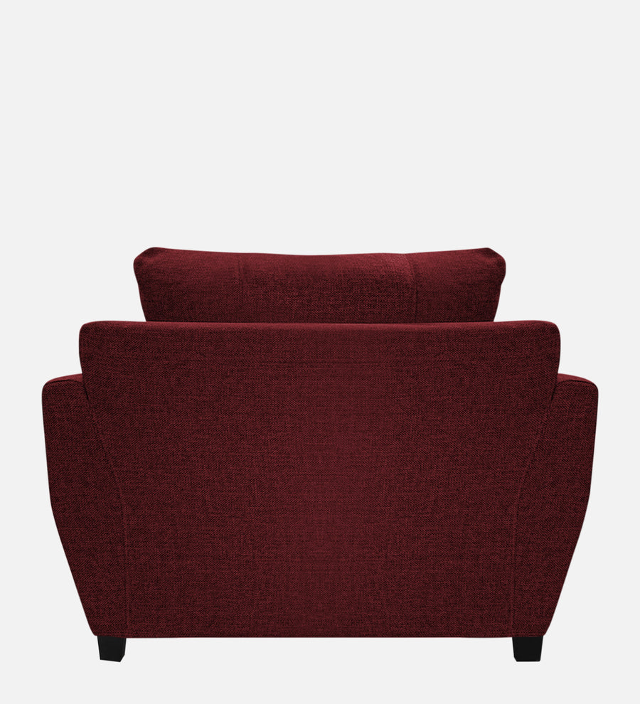 Mario Fabric 1 Seater Sofa In Blood Maroon Colour - Febonic Living