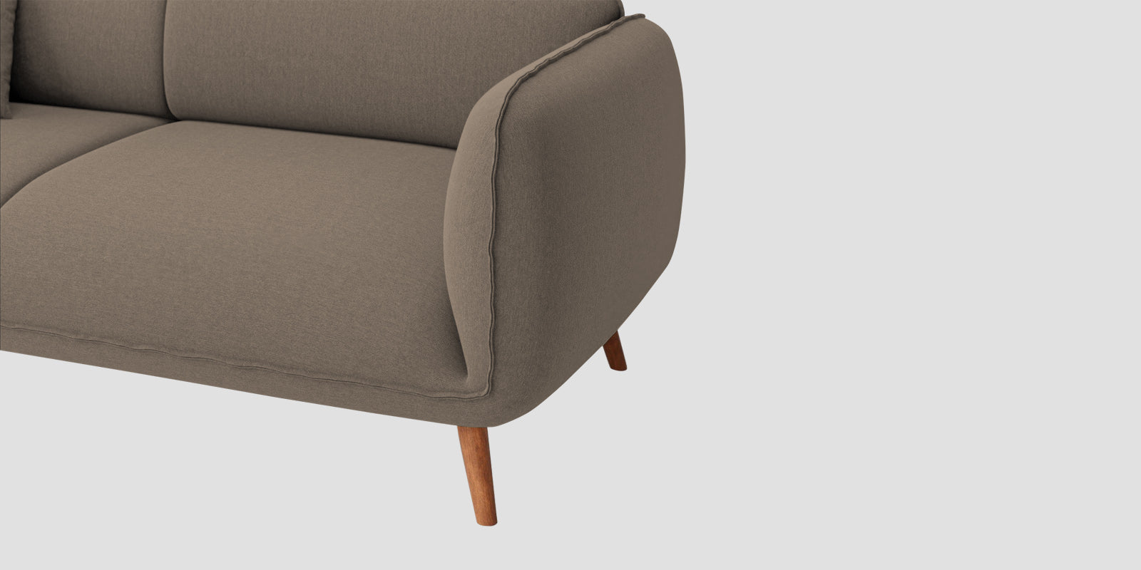 Zia Fabric 3 Seater Sofa In Hazel Beige Colour