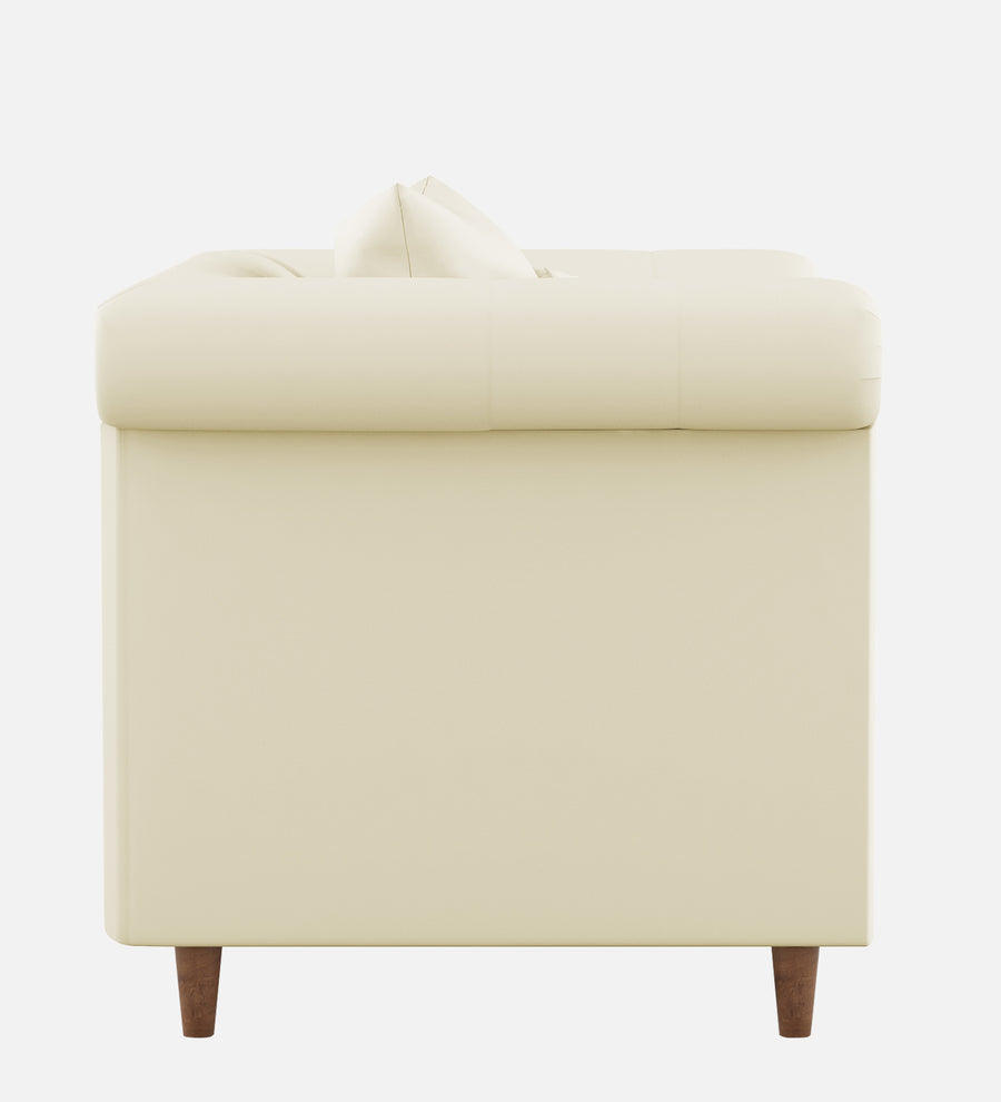 Rubi Velvet 1 Seater Sofa In Warm White Colour - Febonic Living