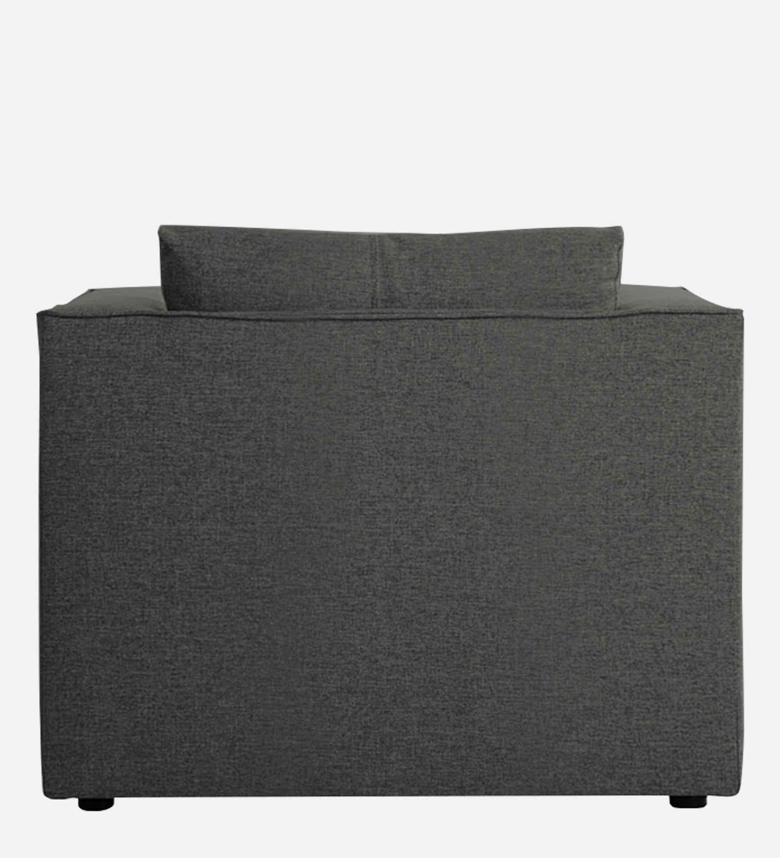 Kenia Fabric 1 Seater Convertible Sofa Cum Bed in Charcoal Grey Colour