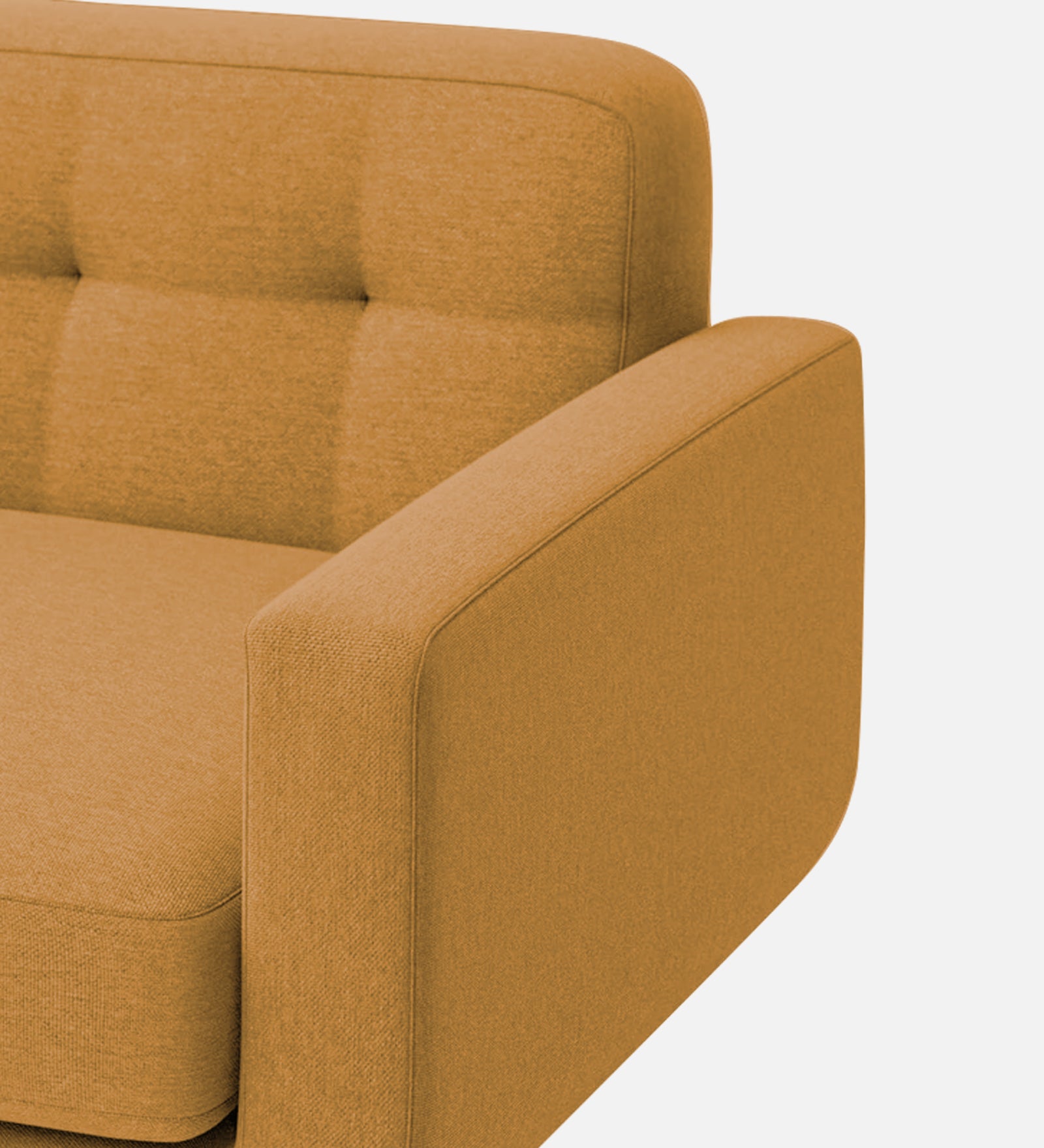 Marsela Fabric 1 Seater Sofa in Corn Yellow Colour