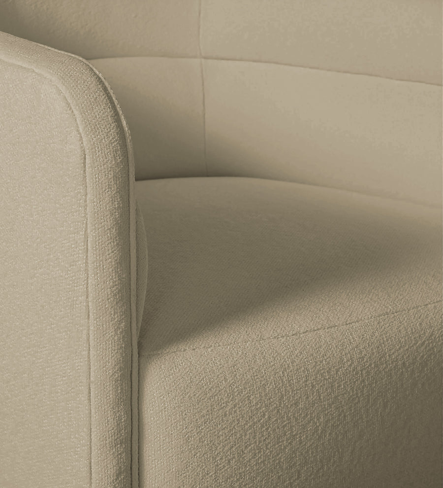 Ria Fabric Swivel Chair In Honey Beige Colour - Febonic Living