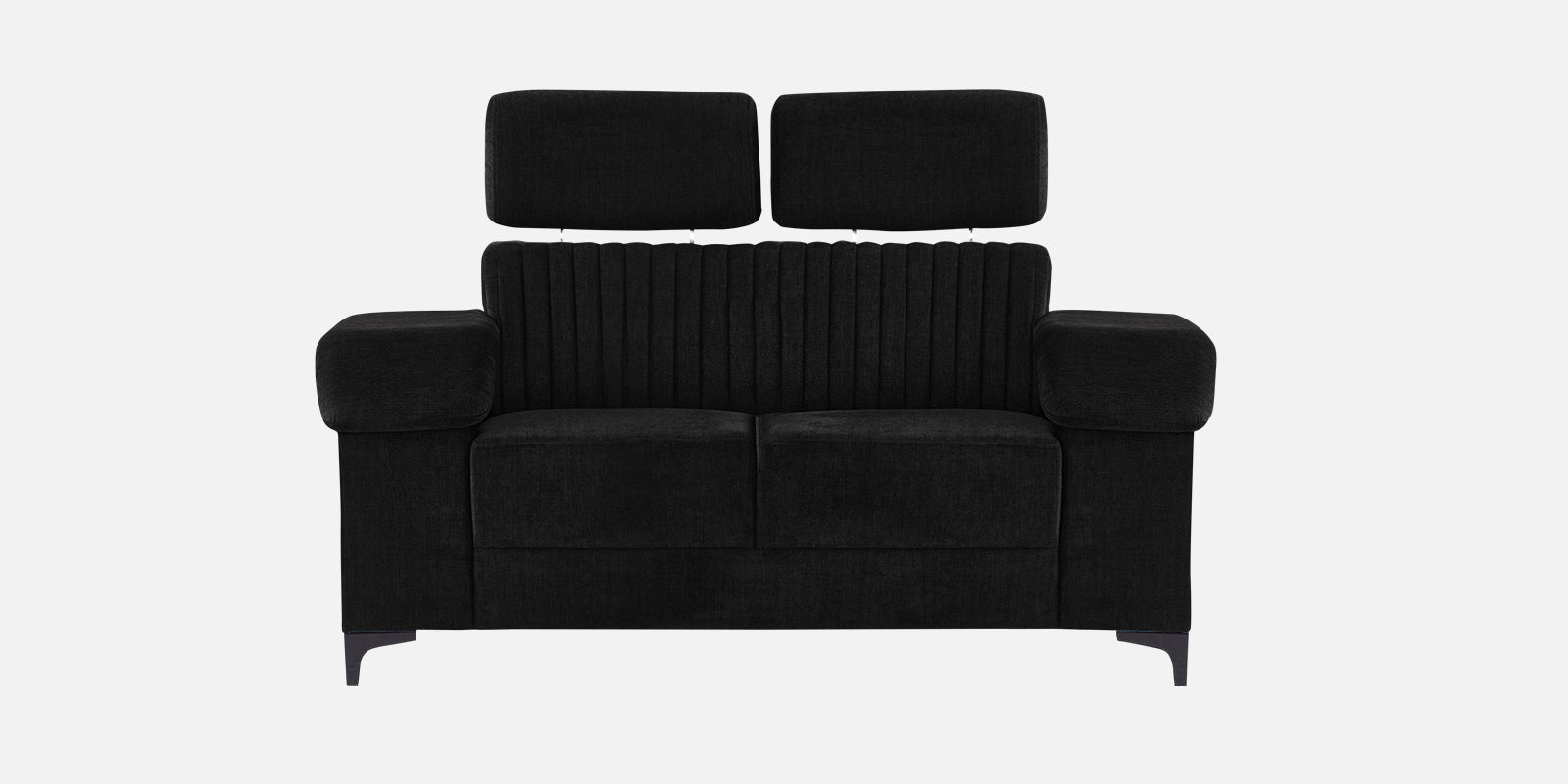 Draco Fabric 2 Seater Sofa in Heather Black Colour