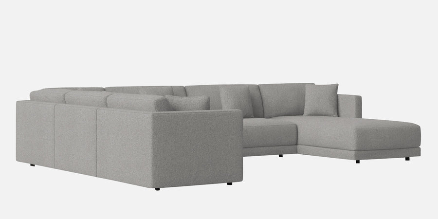 Carlin Fabric Lhs 8 Seater Sectional Sofa In Lit Grey Colour - Febonic Living