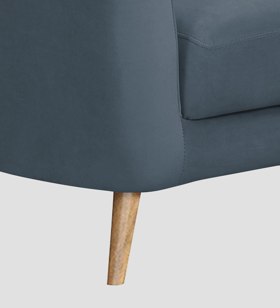 Kaylee Velvet 1 Seater Sofa In Oxford Blue Colour - Febonic Living