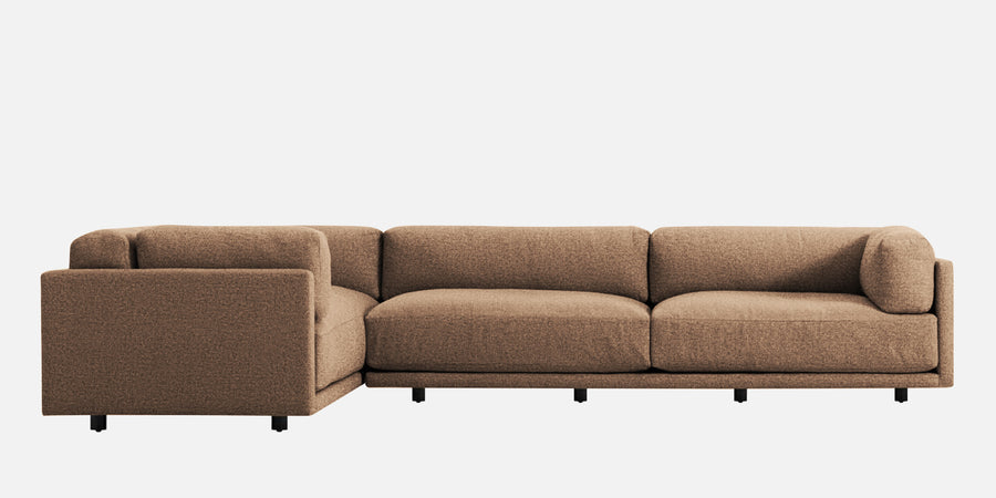 Nixon Fabric 6 Seater Rhs Corner Sofa In Cookie Beige Colour - Febonic Living