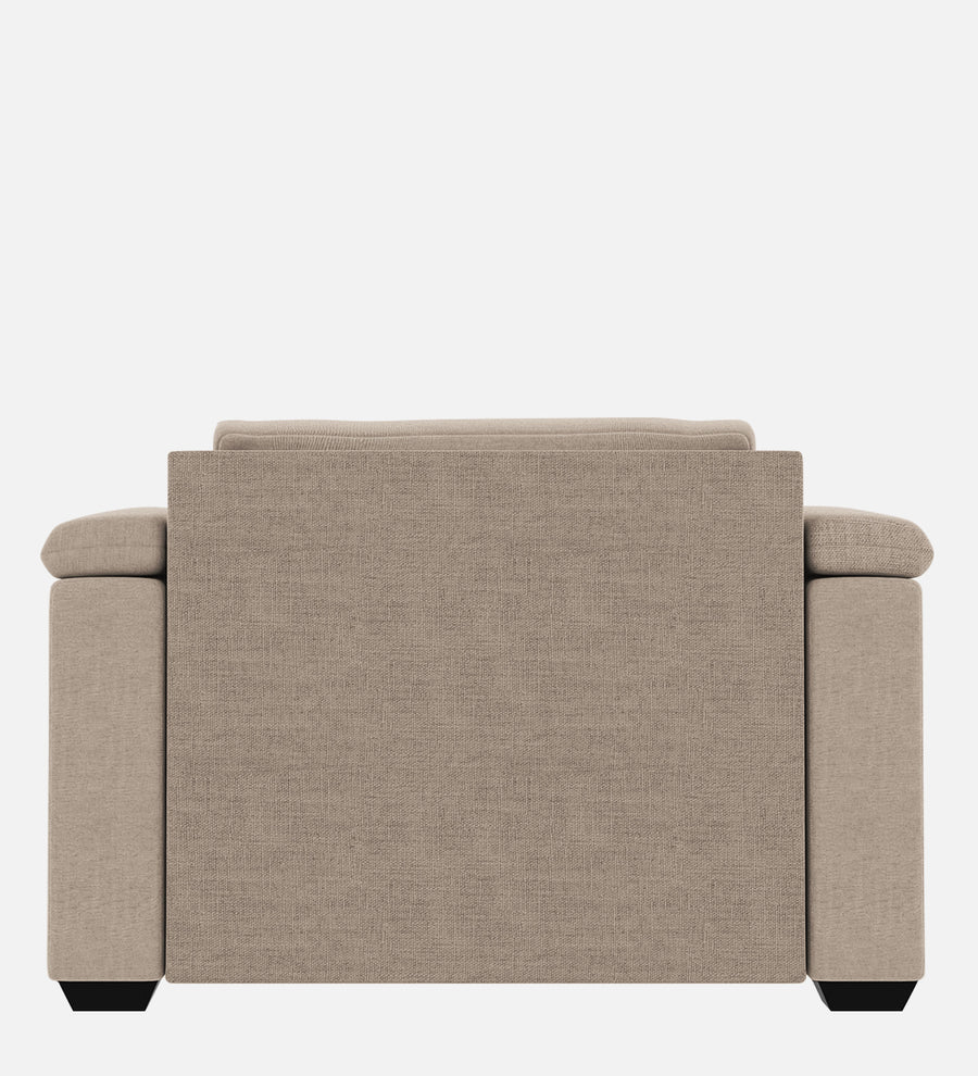 Andres Fabric 1 Seater Sofa In Khaki Beige Colour - Febonic Living