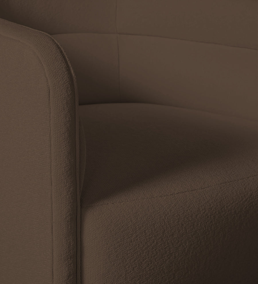 Ria Fabric Swivel Chair In Rosy Brown Colour - Febonic Living