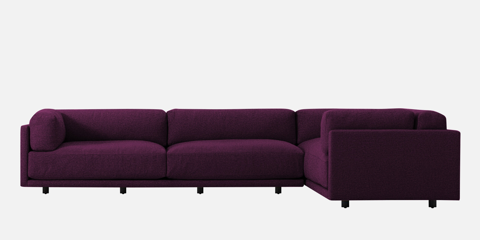 Nixon Fabric 6 Seater LHS Sectional Sofa In Greek Purple Colour